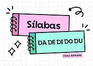 Sílabas da de di do du para fazer atividades infantis