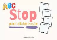 Brincadeira STOP para alfabetização Brincadeira STOP para alfabetização para 3º Ano, 2º Ano, 1º Ano de Língua Portuguesa, Alfabetização, Brincadeiras - Materi...
