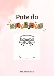 Atividade Pote da Gratidão para imprimir