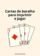 Cartas de baralho para imprimir: 5 jogos para aprender matemática