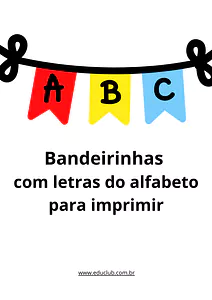 Bandeirinhas com letras do alfabeto