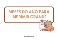 Meses do ano para imprimir grande para Creche, 5º Ano, 4º Ano, 3º Ano, 2º Ano, 1º Ano, Pré-Escola de Recursos Educativos, ...