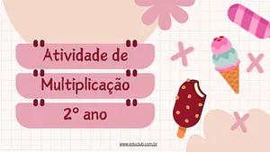 Atividade para aprender multiplicação 2º ano: recortar e colar