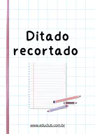 Ditado recortado para imprimir Ditado recortado para imprimir para 2º Ano, 1º Ano de Língua Portuguesa, Ditado - Material educacional