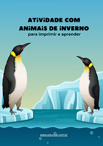 Atividade com animais de inverno para imprimir