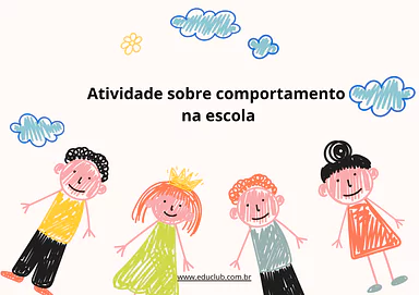 Atividade sobre comportamento na escola para 2º Ano, 1º Ano, Pré-Escola de Recursos Educativos, Volta às Aulas - Material ...