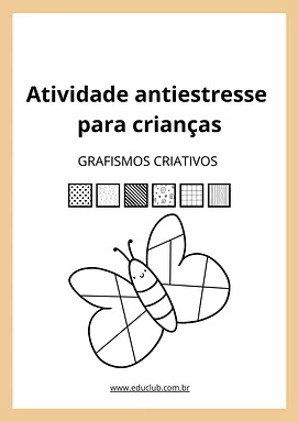 Atividade antiestresse para crianças: grafismos criativos para acalmar a mente para 5º Ano, 4º Ano, 3º Ano, 2º Ano, 1º Ano...