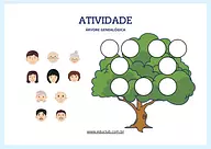 Atividade árvore genealógica para imprimir