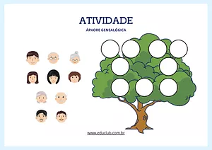 Atividade árvore genealógica para imprimir