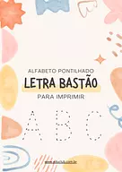 Alfabeto pontilhado letra bastão