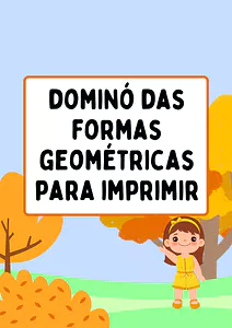 Dominó de formas geométricas para imprimir: jogue e aprenda