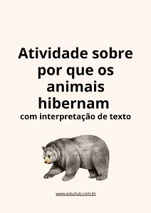 Atividade sobre por que os animais hibernam