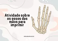 Atividade sobre ossos das mãos para imprimir Atividade sobre ossos das mãos para imprimir para 5º Ano, 4º Ano de Ciências, Corpo humano - Material educacional