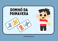Dominó da primavera para imprimir Dominó da primavera para imprimir para 2º Ano, 1º Ano, Pré-Escola de Ciências, Estações do ano - Material educacional