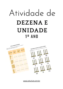 Atividade de dezena e unidade 1 ano