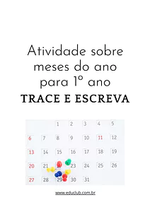 Atividade meses do ano para 1 ano