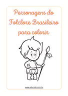Personagens do Folclore para colorir para Creche, 5º Ano, 4º Ano, 3º Ano, 2º Ano, 1º Ano, Pré-Escola de Datas Comemorativa...
