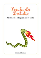Lenda do Boitatá para imprimir: atividades e interpretação de texto Lenda do Boitatá para imprimir: atividades e interpretação de texto para 3º Ano, 2º Ano, 1º Ano, Pré-Escola de Datas Comem...