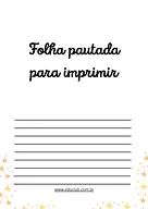 Folha pautada para imprimir para 5º Ano, 4º Ano, 3º Ano, 2º Ano, 1º Ano de Recursos Educativos, Tipos de folhas, Produção ...