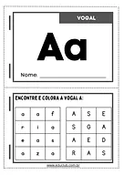 Atividade letra A para imprimira Atividade letra A para imprimira para 2º Ano, 1º Ano, Pré-Escola de Língua Portuguesa, Alfabetização - Material educacional