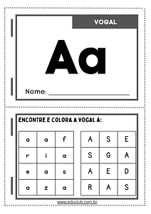 Atividade letra A para imprimira