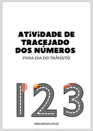 Atividade do Dia do Trânsito com números para traçar Atividade do Dia do Trânsito com números para traçar para Creche, 2º Ano, 1º Ano, Pré-Escola de Números, Matemática, Pré-e...