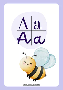 Vogais ilustradas para imprimir