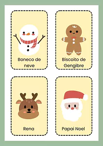 Cartões de classificação do Natal