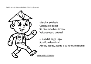 Atividade Marcha soldado cabeça de papel