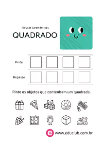 Atividade das formas geométricas Educação Infantil