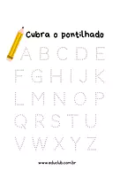 Letras do alfabeto pontilhado para 1º Ano de Língua Portuguesa, Alfabeto - Material educacional