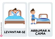 Atividade infantil para aprender como se organizar para 2º Ano, 1º Ano de Língua Portuguesa, Verbos - Material educacional