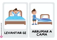 Atividade infantil para aprender como se organizar