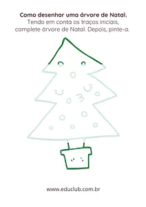 Como desenhar uma árvore de Natal
