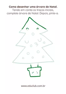 Como desenhar uma árvore de Natal