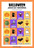 Jogo da memória Halloween para imprimir