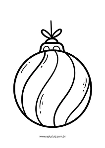 Bola de Natal para colorir