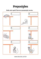 Preposições de lugar Preposições de lugar para 3º Ano, 2º Ano, 1º Ano de Língua Portuguesa, Gramática - Material educacional