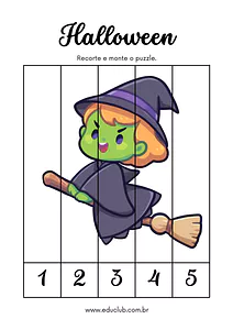 Quebra-cabeça halloween para imprimir
