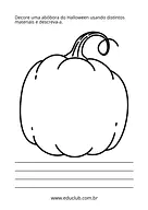 Abóbora de Halloween para decorar Abóbora de Halloween para decorar para 2º Ano, 1º Ano de Datas Comemorativas, Halloween, Crafts, Artes - Material educacional
