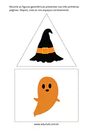 Recortar e colar figuras geométricas Recortar e colar figuras geométricas para Pré-Escola de Datas Comemorativas, Geometria, Figuras Geométricas, Halloween - M...