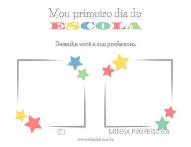 Primeiro dia de escola Primeiro dia de escola para 1º Ano, Pré-Escola de Recursos Educativos, Volta às Aulas - Material educacional