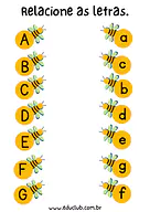 Atividade de ligar as letras iguais - Maiúsculas e minúsculas para 1º Ano, Pré-Escola de Língua Portuguesa, Alfabeto - Mat...