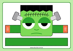 Máscara de Frankenstein para imprimir