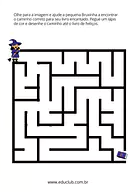 Labirinto do Halloween para 1º Ano de Recursos Educativos - Material educacional