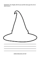 Atividade chapéu de bruxa Atividade chapéu de bruxa para 2º Ano, 1º Ano de Datas Comemorativas, Língua Portuguesa, Halloween, Desenhos, Artes - Mate...