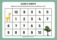Atividade com números de 1 a 10 para educação infantil Atividade com números de 1 a 10 para educação infantil para Pré-Escola de Números, Matemática - Material educacional