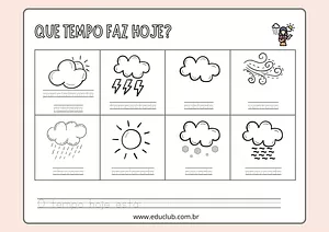 Atividade sobre clima e tempo