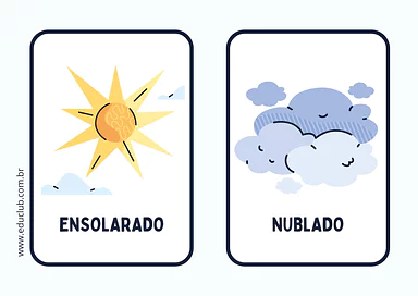 Atividade sobre o tempo Educação Infantil para Creche, Pré-Escola de Geografia, Clima - Material educacional
