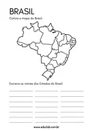 Mapa do Brasil com os estados para completar